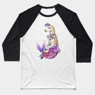 Llama Mermaid Baseball T-Shirt